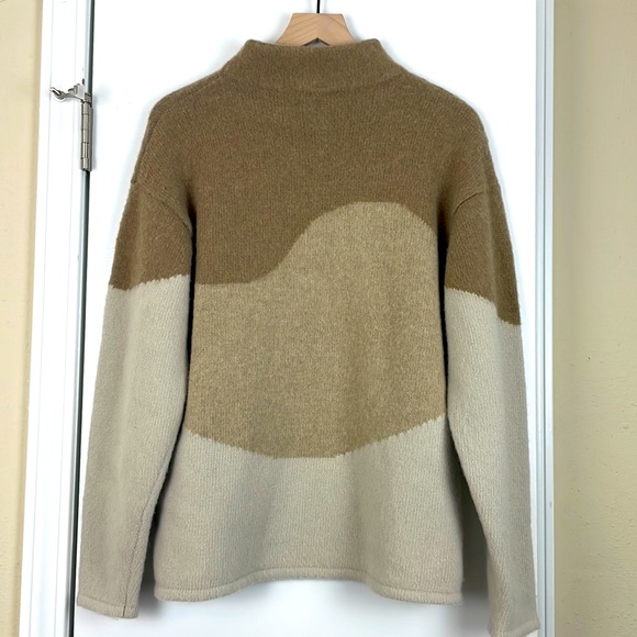 THEORY// Tricilor Brushed Intarsia Sweater - Picture 5 of 7